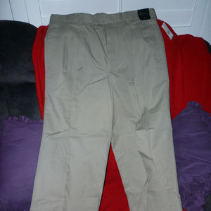 Nordstrom Men pants 36W/32L taupe pleated cotton